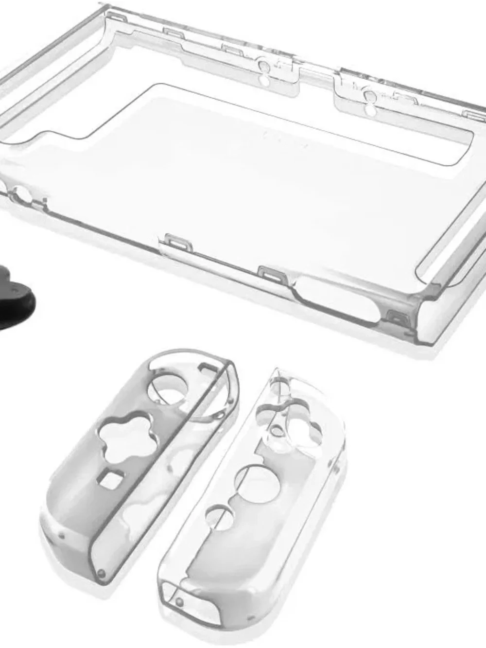 Case Only- Nyko DPad Clear Protective Case for Switch - Blue Accent